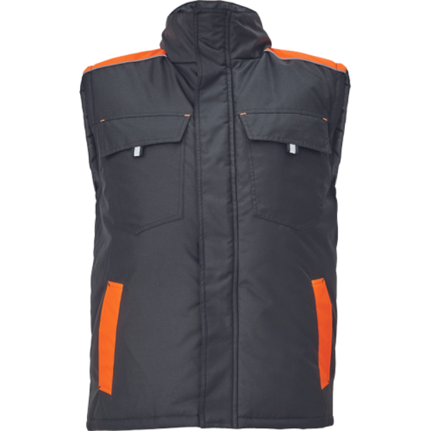 Obrázek z Cerva MAX VIVO Pánská zimní vesta černo / oranžová 