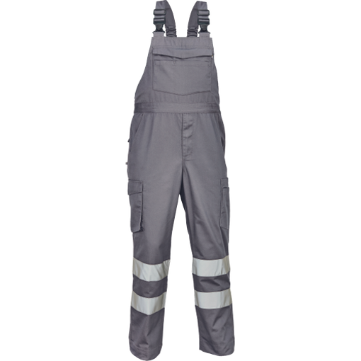 Obrázek z Cerva BADAJOZ RFLX Pracovní kalhoty s laclem šedé 