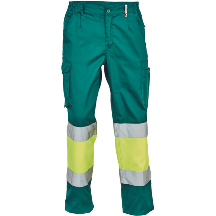 Obrázek z Cerva BILBAO HV Pracovní kalhoty zelené / žluté 