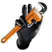 Obrázek z GRIPPAZ® 246A Pracovní jednorázové rukavice black 
