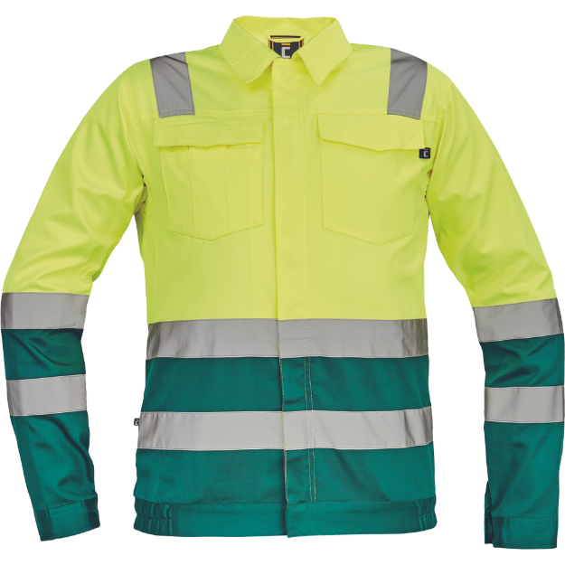 Obrázek z Cerva VALENCIA HV Pracovní bunda žlutá / zelená 