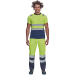 Obrázek z Cerva BURGOS HV Pracovní kalhoty do pasu žluté / navy 