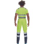 Obrázek z Cerva BURGOS HV Pracovní kalhoty do pasu žluté / navy 