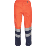 Obrázek z Cerva BURGOS HV Pracovní kalhoty do pasu oranžové / navy 