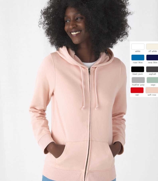 Obrázek z Inspire Zipped Hood Dámská mikina s kapucí 