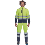 Obrázek z Cerva SEVILLA HV Pánská fleecová mikina žlutá / navy 