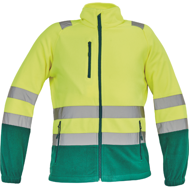 Obrázek z Cerva SEVILLA HV Pánská fleecová mikina žlutá / zelená 