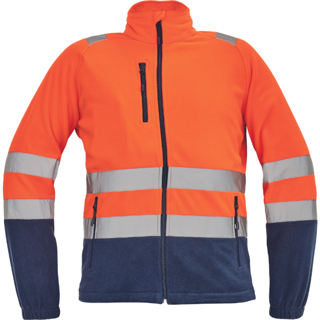 Obrázek z Cerva SEVILLA HV Pánská fleecová mikina oranžová / navy 