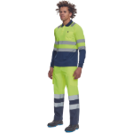 Obrázek z Cerva LEON HV Pánská polokošile žlutá / navy 