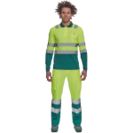 Obrázek z Cerva LEON HV Pánská polokošile žlutá / zelená 