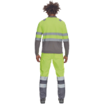 Obrázek z Cerva LEON HV Pánská polokošile žlutá / šedá 