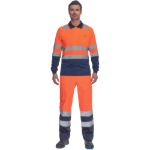 Obrázek z Cerva LEON HV Pánská polokošile oranžová / navy 