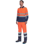 Obrázek z Cerva LEON HV Pánská polokošile oranžová / navy 