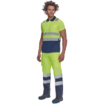 Obrázek z Cerva CADIZ HV Pánská polokošile žlutá / navy 