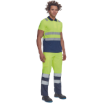 Obrázek z Cerva CADIZ HV Pánská polokošile žlutá / navy 