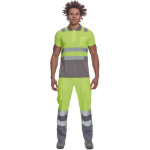 Obrázek z Cerva CADIZ HV Pánská polokošile žlutá / šedá 