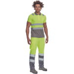 Obrázek z Cerva CADIZ HV Pánská polokošile žlutá / šedá 