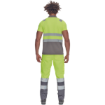 Obrázek z Cerva CADIZ HV Pánská polokošile žlutá / šedá 