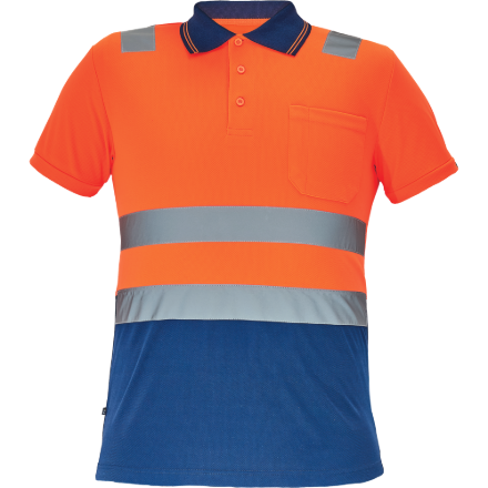 Obrázek Cerva CADIZ HV Pánská polokošile oranžová / navy