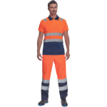 Obrázek z Cerva CADIZ HV Pánská polokošile oranžová / navy 