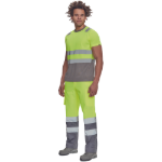 Obrázek z Cerva MONZON HV Pánské tričko žluté / šedé 