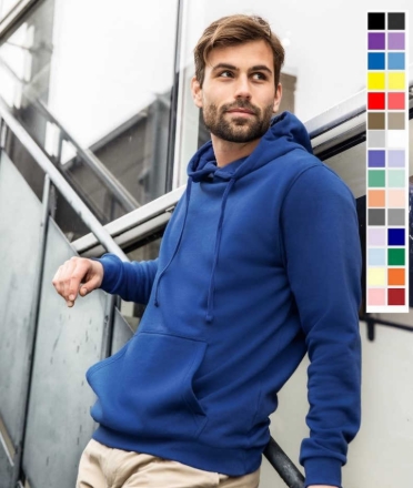 Obrázek James & Nicholson JN 796 Pánská mikina s kapucí