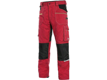 Obrázek CXS STRETCH Pracovní kalhoty červeno-černé