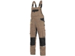Obrázek z CXS STRETCH Pracovní kalhoty s laclem béžovo-černé 