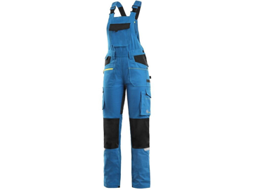 Obrázek CXS STRETCH Dámské pracovní kalhoty s laclem modro / černé