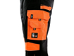 Obrázek z CXS SIRIUS BRIGHTON Pracovní kalhoty s laclem černo-oranžová 