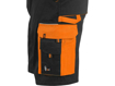 Obrázek z CXS SIRIUS BRIGHTON Pracovní kraťasy černo-oranžové 
