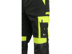 Obrázek z CXS SIRIUS BRIGHTON Pracovní kalhoty s laclem černo-žluté zkrácené 