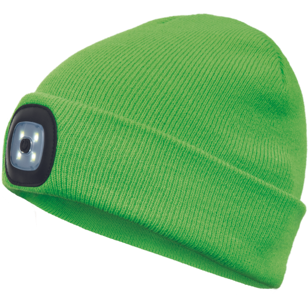 Obrázek z Cerva DEEL LED čepice s lampou limetková 