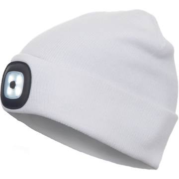 Obrázek Cerva DEEL LED čepice s lampou bílá