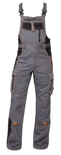 Obrázek z ARDON®VISION  Pracovní kalhoty s laclem šedé zkrácené 