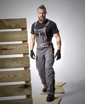 Obrázek z ARDON®VISION  Pracovní kalhoty s laclem šedé zkrácené 