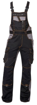 Obrázek ARDON®VISION  Pracovní kalhoty s laclem černé zkrácené