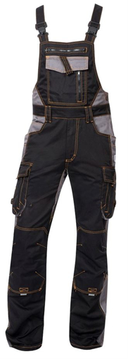 Obrázek z ARDON®VISION  Pracovní kalhoty s laclem černé zkrácené 