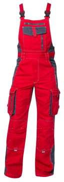 Obrázek ARDON®VISION  Pracovní kalhoty s laclem červené prodloužené