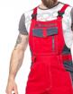 Obrázek z ARDON®VISION  Pracovní kalhoty s laclem červené prodloužené 