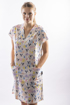 Obrázek z REFLI Dámské zdravotnické šaty, vzor: čáp bílá 