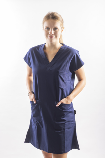Obrázek z REFLI Dámské zdravotnické šaty tmavě modré 