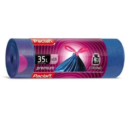 Obrázek PACLAN PREMIUM STRONG 35L pytle na odpad 15ks/role