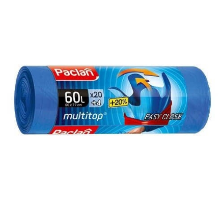 Obrázek PACLAN MULTITOP 60L Pytle do koše, 24ks/role