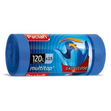 Obrázek PACLAN MULTITOP 120L Pytle do koše, 15ks/role
