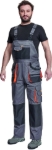 Obrázek z FF CARL BE-01-004 Pracovní kalhoty s laclem šedá 