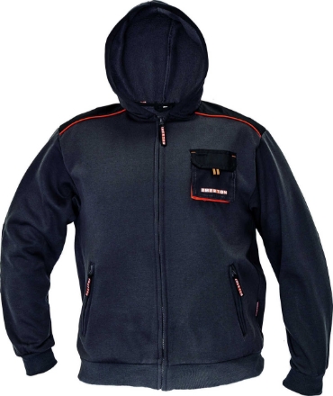 Obrázek Australian Line EMERTON Pracovní mikina s kapucí - černá