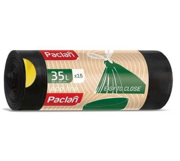 Obrázek z PACLAN ECO LINE 35 L Pytle do Koše 15ks/role 
