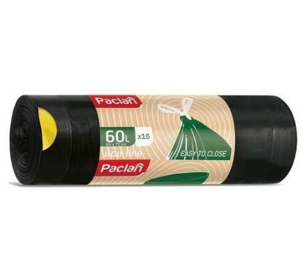 Obrázek PACLAN ECO LINE 60 L Pytle do Koše 15ks/role