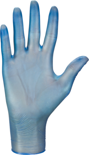 Obrázek z MERCATOR® simple vinyl (PF blue ) jednorázové rukavice 
